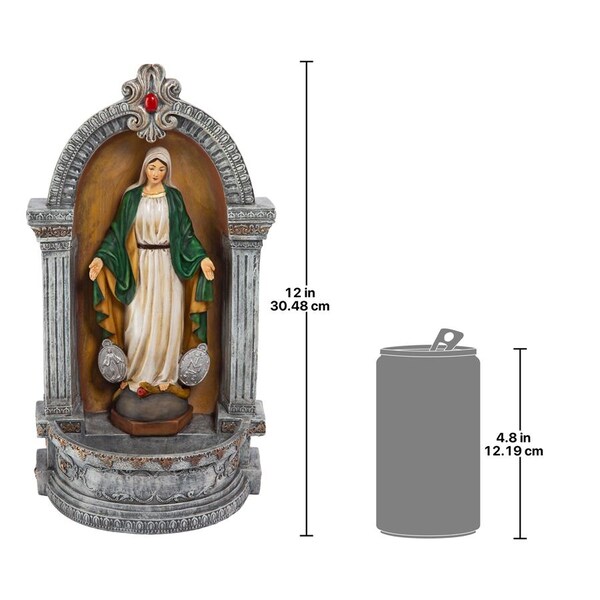Design Toscano Virgin Mary of the Miraculous Medal Italian-Style Font Statue - QS282314