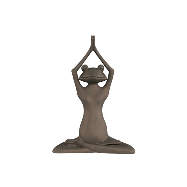 Nature Spring Stretching Frog Statue Resin Zen Animal Yoga Figurine for Outdoor Lawn and Garden Decor - 741269MUJ