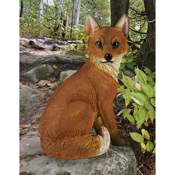 Design Toscano Woodie, the Woodland Fox Garden Statue - QL56241