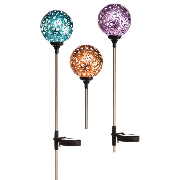 Luminous Garden Luminous Garden Multicolored Iron 28.7 in. H Shimmering Solar Garden Stake - ZAC2SP4526