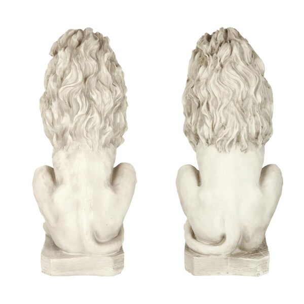 Design Toscano Mansfield Manor Lion Sentinel Statue: Set of Left and Right - SH943