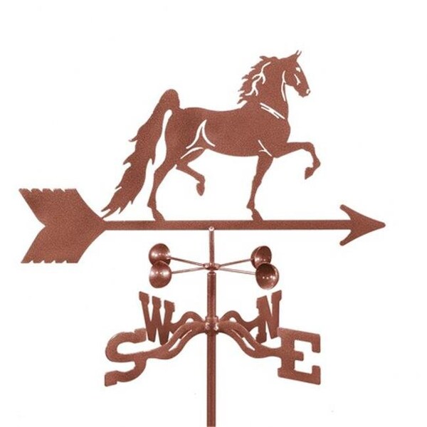 Ez Vane EZ Vane EZ1506-PT Saddlebred Horse Weathervane with Post Mount - EZ1506-PT