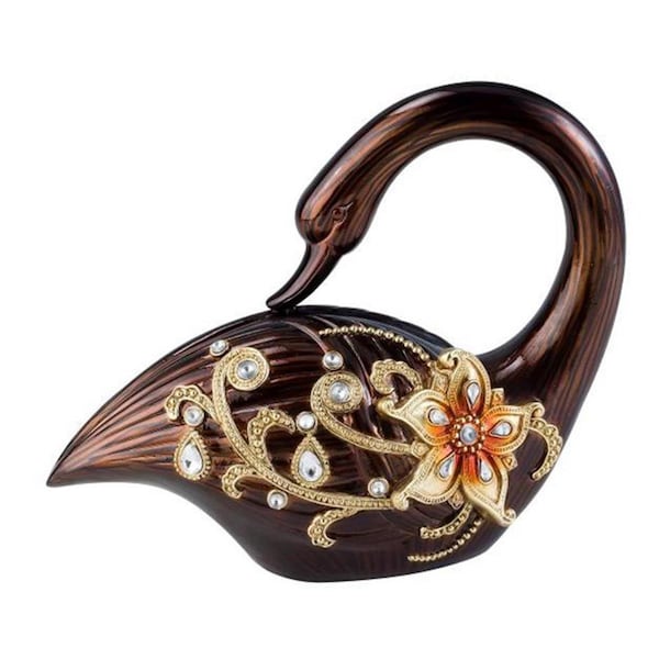 Palacedesigns 10 in. Polyresin Dove Statue Sculpture, Bronze & Gold - PA3108714