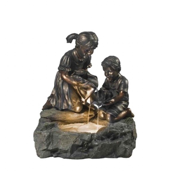 Fountain Cellar Fratelli Siblings Rock Outdoor-Indoor Fountain with Light - FCL008