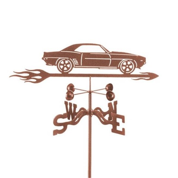 Ez Vane EZ Vane EZ1017-PT Camaro Car Weathervane with Post Mount - EZ1017-PT