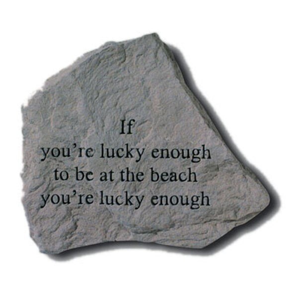 Kay Berry If You-re Lucky Enough To Be At The Beach - Garden Accent - 5.25 Inches x 4.5 Inches - KA313540