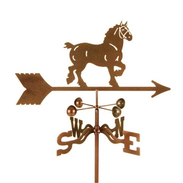 Ez Vane EZ Vane EZ1502-RF Draft Horse Weathervane with Roof Mount - EZ1502-RF