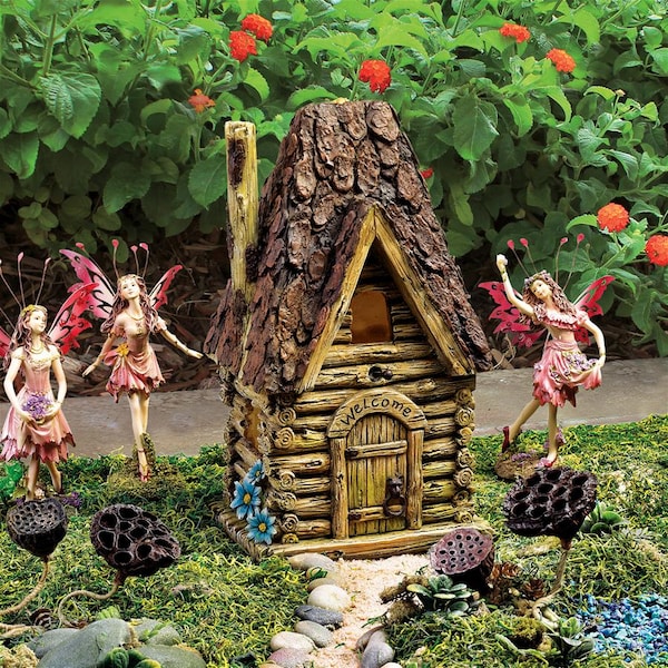 Design Toscano Woodland Fairy Garden House Statue - HF330884