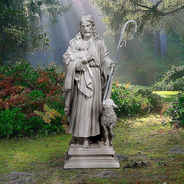 Design Toscano Jesus, The Good Shepherd Garden Statue: Large - EU1785