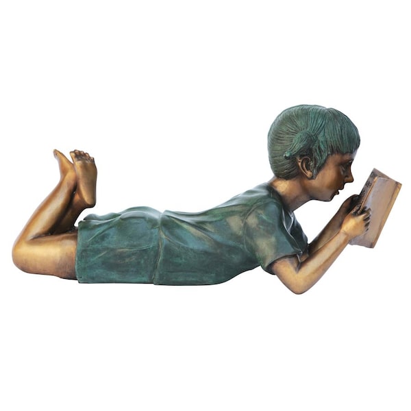 Design Toscano Bookworm Girl, Garden Reader Bronze Statue - MP95727