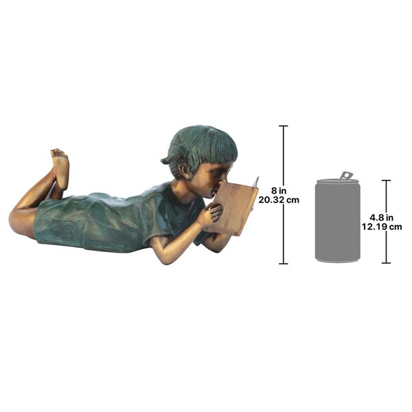 Design Toscano Bookworm Girl, Garden Reader Bronze Statue - MP95727