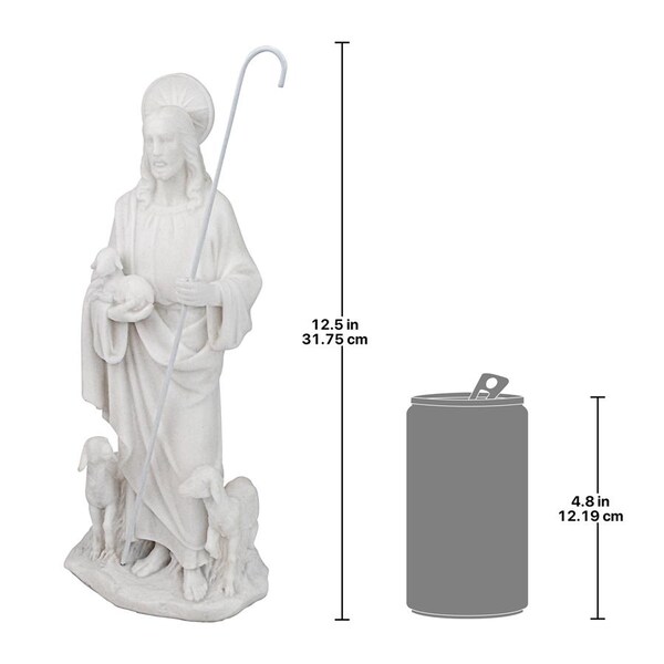 Design Toscano Jesus the Good Shepherd Marble Resin Statue - QS27863