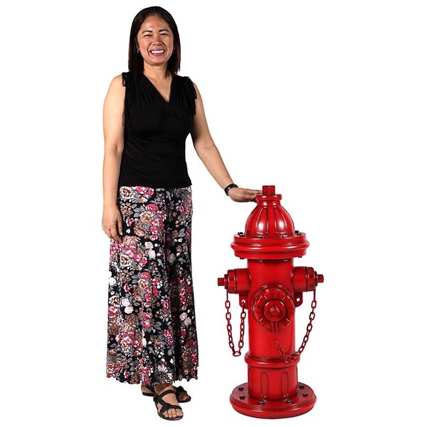 Design Toscano Dog s Second Best Friend Grande Fire Hydrant Statue: Grande - NE190020