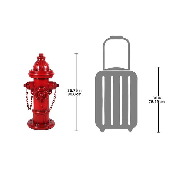 Design Toscano Dog s Second Best Friend Grande Fire Hydrant Statue: Grande - NE190020