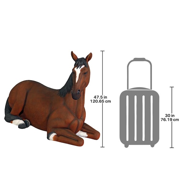 Design Toscano Resting Life-Size Quarter Horse Filly Statue - NE120059