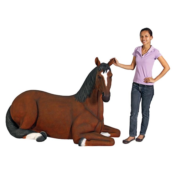 Design Toscano Resting Life-Size Quarter Horse Filly Statue - NE120059
