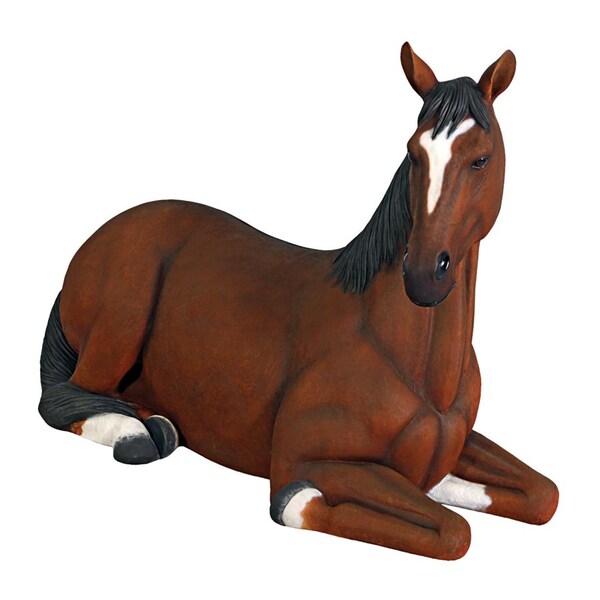 Design Toscano Resting Life-Size Quarter Horse Filly Statue - NE120059