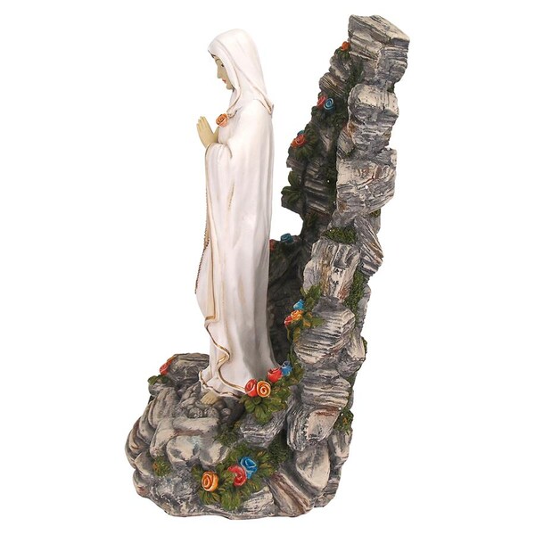 Design Toscano Blessed Virgin Mary Illuminated Garden Grotto Sculpture - KY909