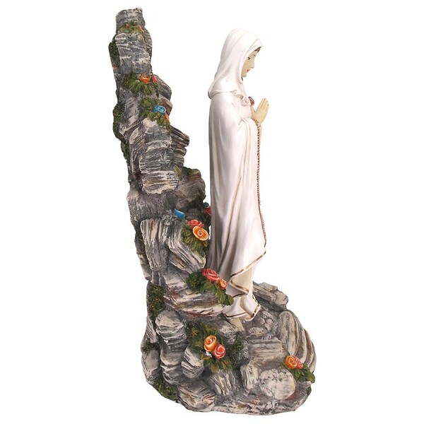 Design Toscano Blessed Virgin Mary Illuminated Garden Grotto Sculpture - KY909
