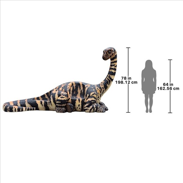 Design Toscano Rhoetosaurus Dinosaur Photo Op Sculptural Bench - NE210179