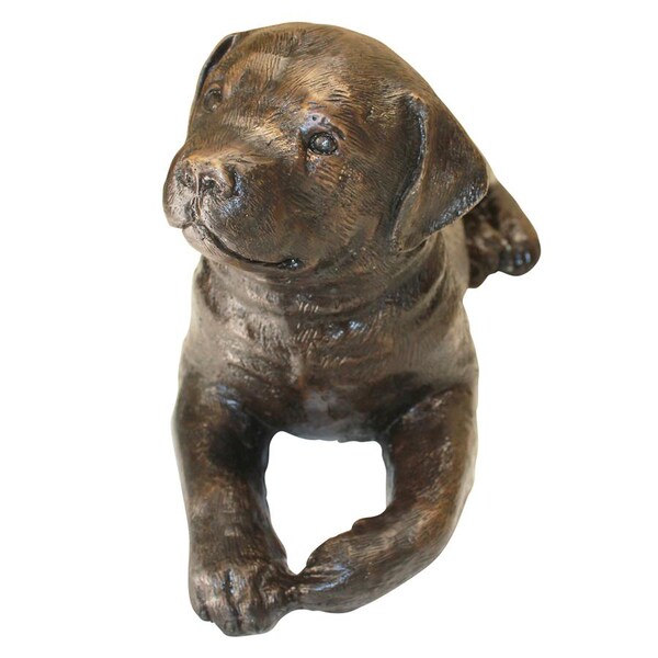 Design Toscano Labrador Puppy Dog Cast Bronze Garden Statue - AS23751