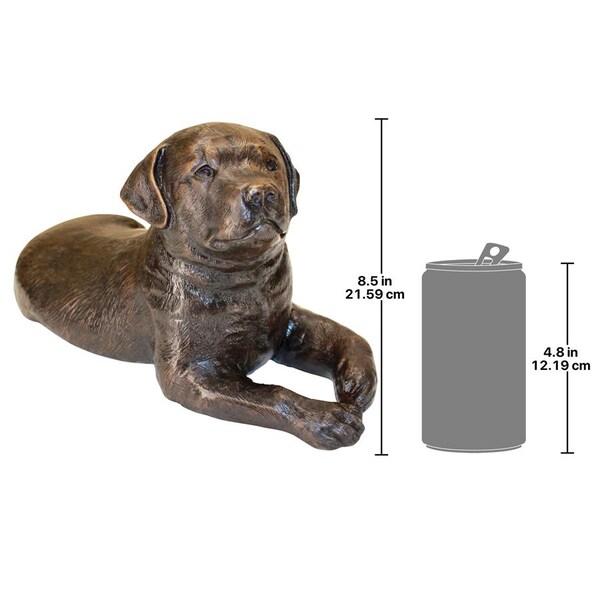 Design Toscano Labrador Puppy Dog Cast Bronze Garden Statue - AS23751