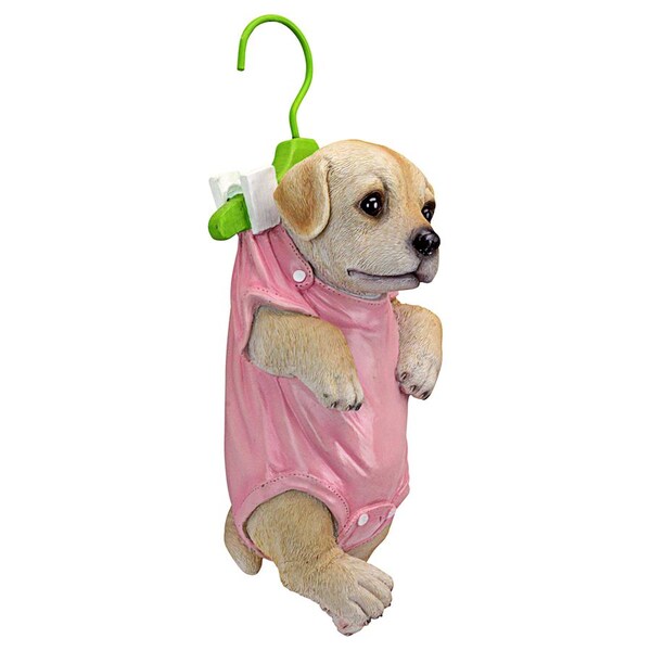 Design Toscano Hanger Hound Labrador Retriever Hanging Puppy Dog Statue - QM2928300