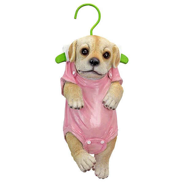 Design Toscano Hanger Hound Labrador Retriever Hanging Puppy Dog Statue - QM2928300