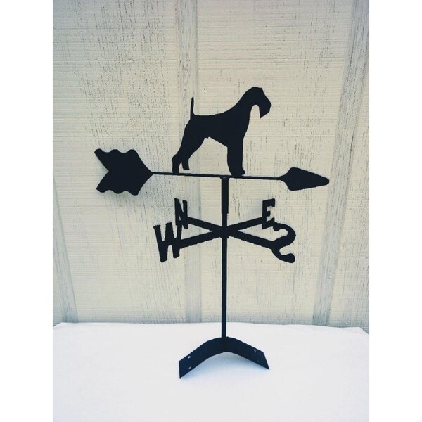 The Lazy Scroll Airedale Terrier Roof Mount Weathervane - AIREDALEROOF