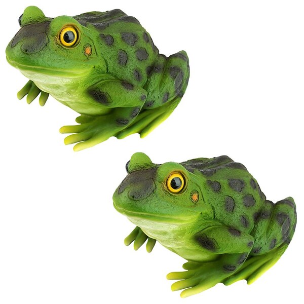 Design Toscano Ribbit the Frog, Garden Toad Statues: Set of Two - QM920510