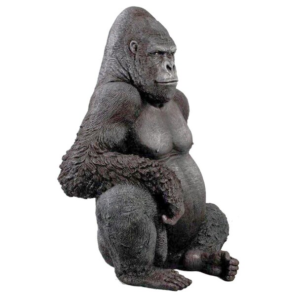 Design Toscano Black-back Western Lowland Gorilla Giant Great Ape Statue - NE9009
