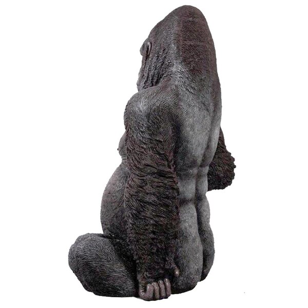 Design Toscano Black-back Western Lowland Gorilla Giant Great Ape Statue - NE9009
