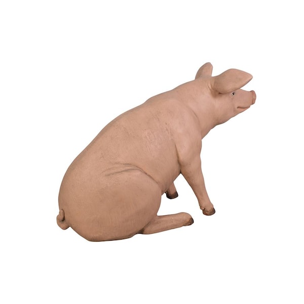 Design Toscano Sitting In Hog Heaven: Giant Pig Statue - NE20505