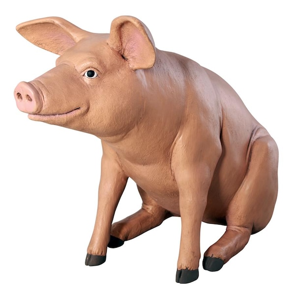 Design Toscano Sitting In Hog Heaven: Giant Pig Statue - NE20505