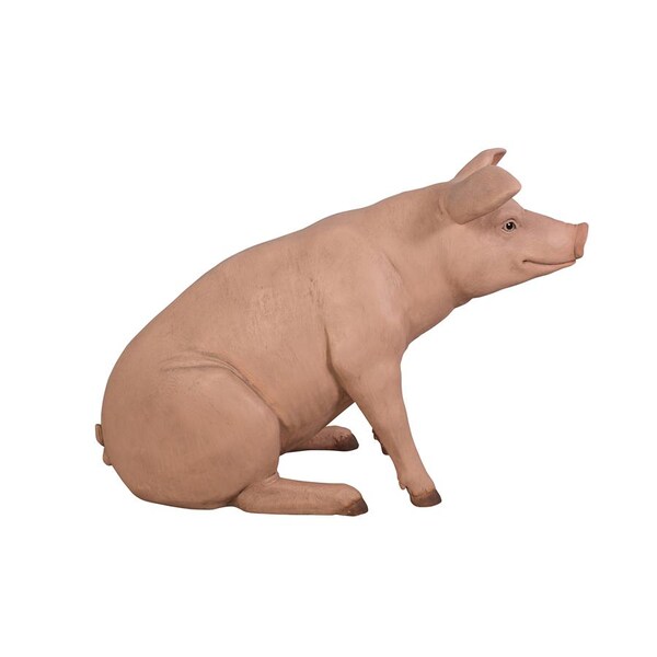 Design Toscano Sitting In Hog Heaven: Giant Pig Statue - NE20505