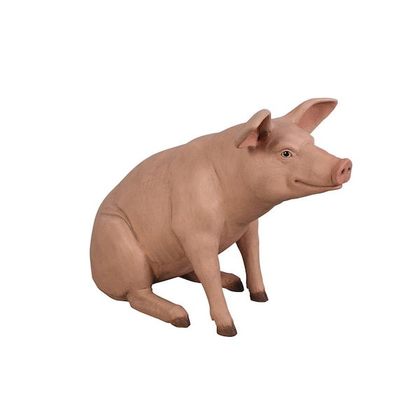 Design Toscano Sitting In Hog Heaven: Giant Pig Statue - NE20505