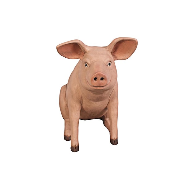 Design Toscano Sitting In Hog Heaven: Giant Pig Statue - NE20505