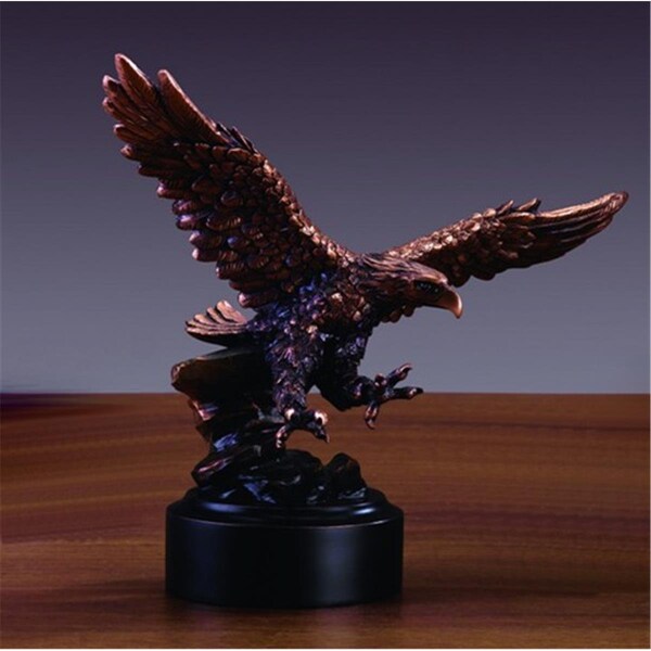 Dwellingdesigns F Swooping Eagle Bronze Plated Resin Sculpture - DW3067808