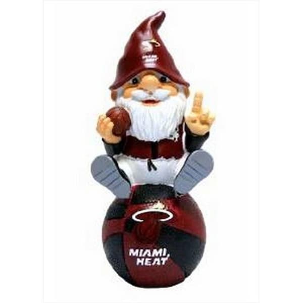 Forever Collectibles Forever Collectibles Miami Heat Gnome Sitting on Team Logo - GNOMEBKTMIALG