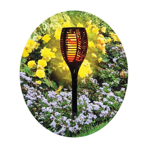Vividlighting Ceramic Black 12-36 in. Round Garden Torch - Pack of 24 - VI2189050
