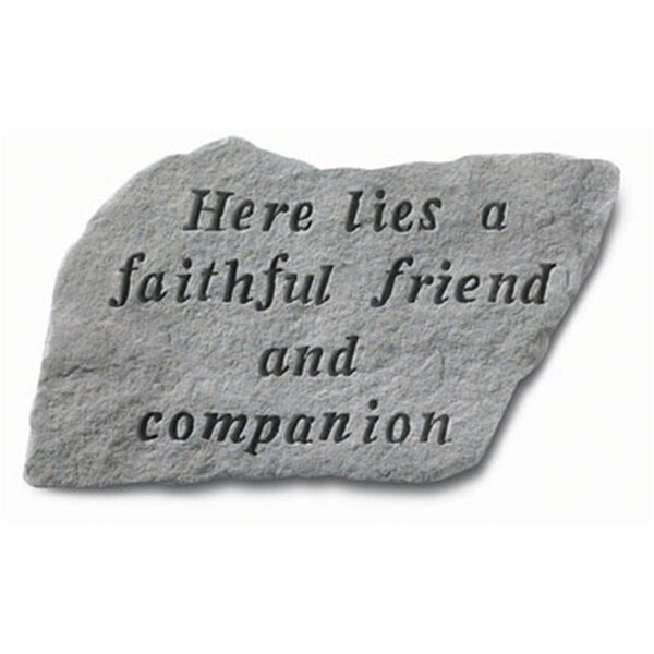 Kay Berry - Inc. Here Lies A Faithful Friend And Companion - Memorial - 14.5 Inches x 9.5 Inches - KA313492