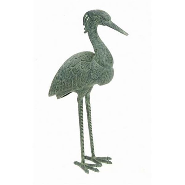 Achla Designs Achla HSB-01 Stately Heron Statue - Blue-Grey Cast Aluminum - Verdigris - HSB-01