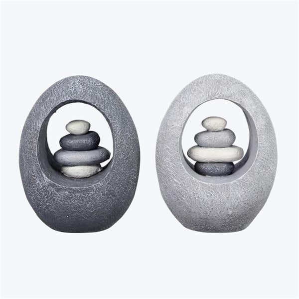 Youngs Stacked Zen Rocks, Assorted Style - Set of 2 - 11521
