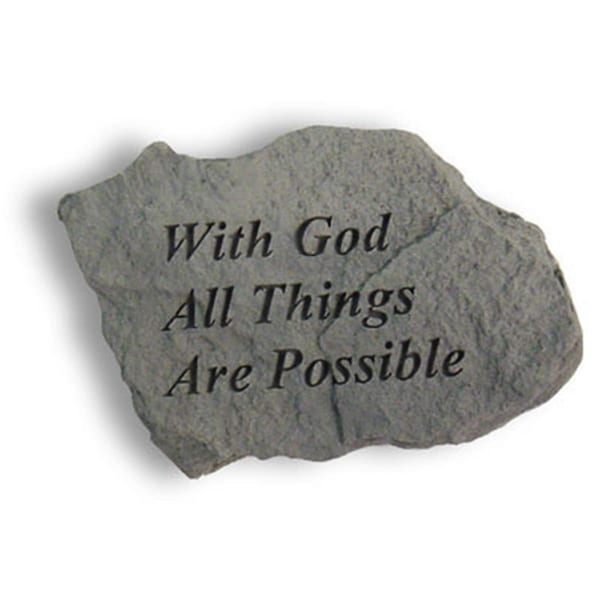 Berry Kay - Inc. With God All Things Are Possible - Memorial - 5 Inches x 3.25 Inches - 42120