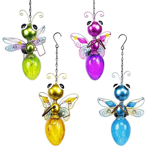 Alpine Alpine Assorted Glass/Metal 16 in. H Hanging Firefly Outdoor Decoration - LJJ940A