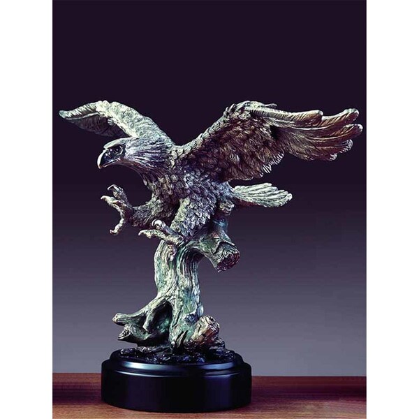 Dwellingdesigns Pewter Eagle Sculpture - 15 x 9.5 in. - DW3074121