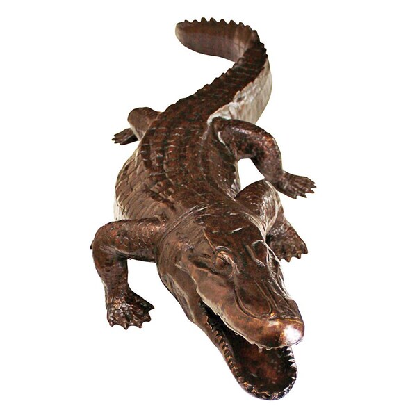 Design Toscano Prowling Alligator Cast Bronze Garden Statue - AS21592