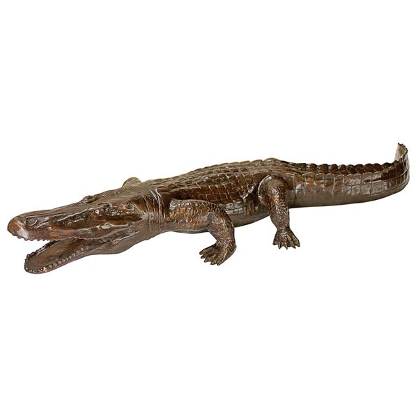 Design Toscano Prowling Alligator Cast Bronze Garden Statue - AS21592