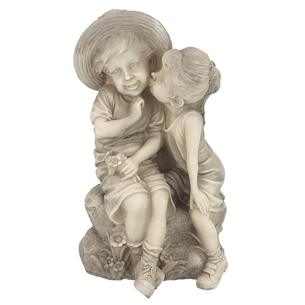 Design Toscano Kissing Kids Boy and Girl Statue - SH38019413