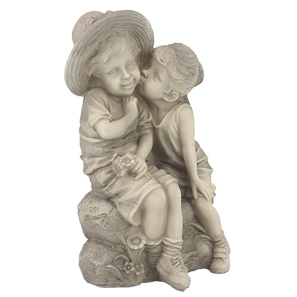Design Toscano Kissing Kids Boy and Girl Statue - SH38019413